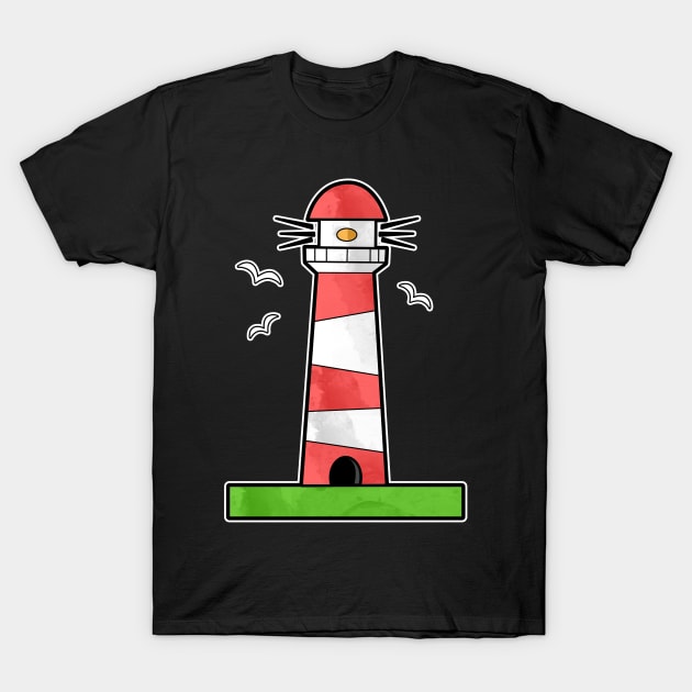 Lighthouse Gull T-Shirt by Imutobi